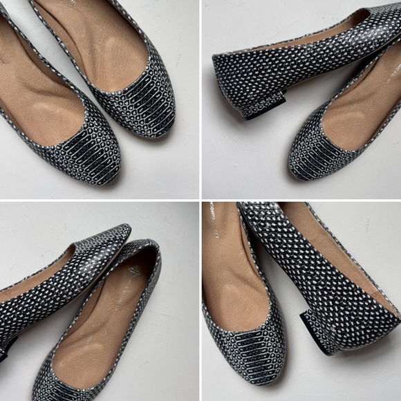 Antonio Melani Vintal Genuine Leather Reptile Print Flats - Picture 11 of 12